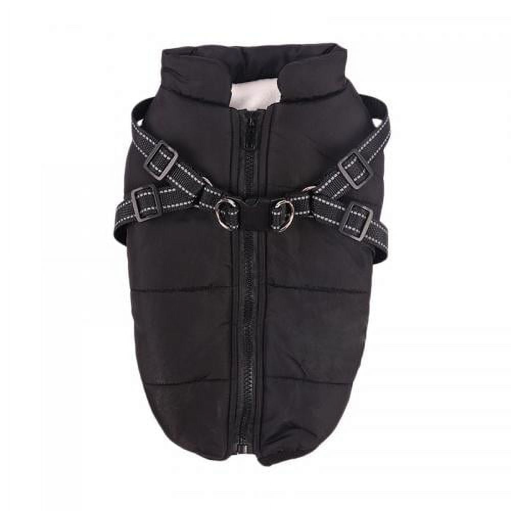 Warm Dog Jacket, Snowproof Windproof Waterproof Dog Winter Coat for Cold Weather - Soft Fleece Lining and Warm Thick Padded Dog Snow Coat for Puppy Small Medium Large Dogs XL black