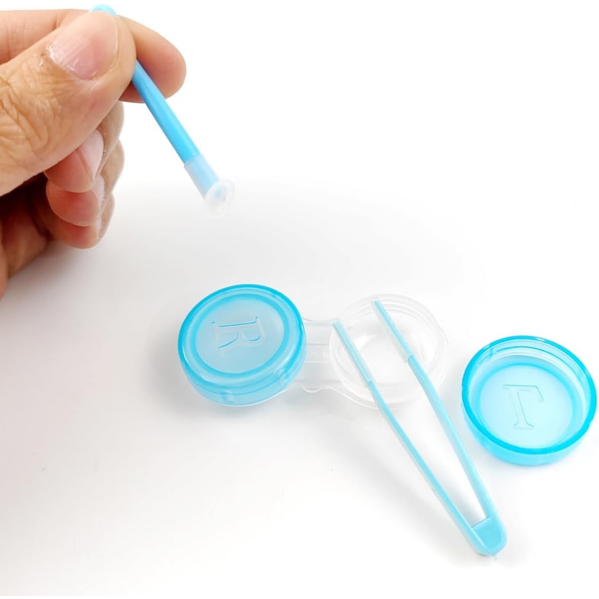 10Pack Portable Soft Contact Lens Remover Tool,QZS Contact Applicator & Inserter with Tip,Includes Tweezers & Soft Scoop for Home & Travel