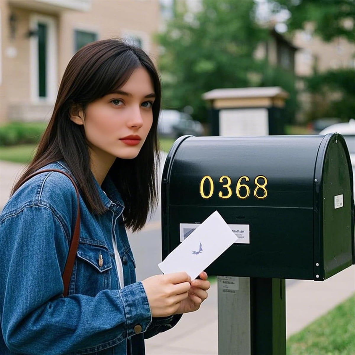 Tutuviw 20 Pcs Mail Box Numbers for Mailbox Outside,3D Gold Mailbox Numbers Stickers,0-9 Self-Adhesive Mailbox Numbers,2 in Door Address Number Signs,House Address Numbers for Apartment Office Cars