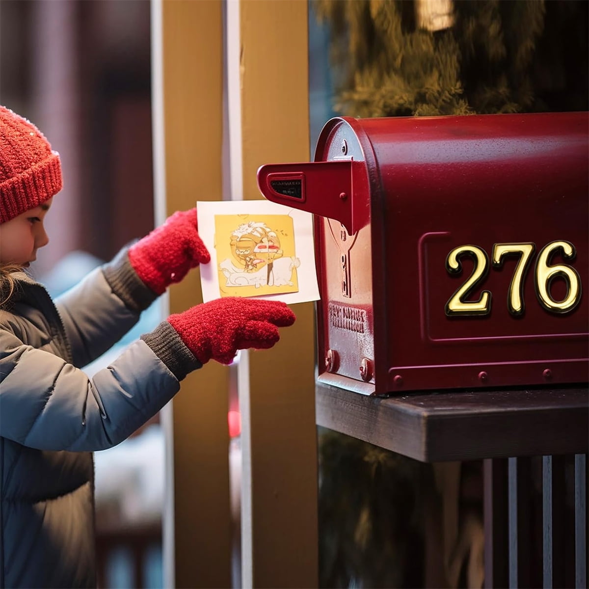 Tutuviw 20 Pcs Mail Box Numbers for Mailbox Outside,3D Gold Mailbox Numbers Stickers,0-9 Self-Adhesive Mailbox Numbers,2 in Door Address Number Signs,House Address Numbers for Apartment Office Cars