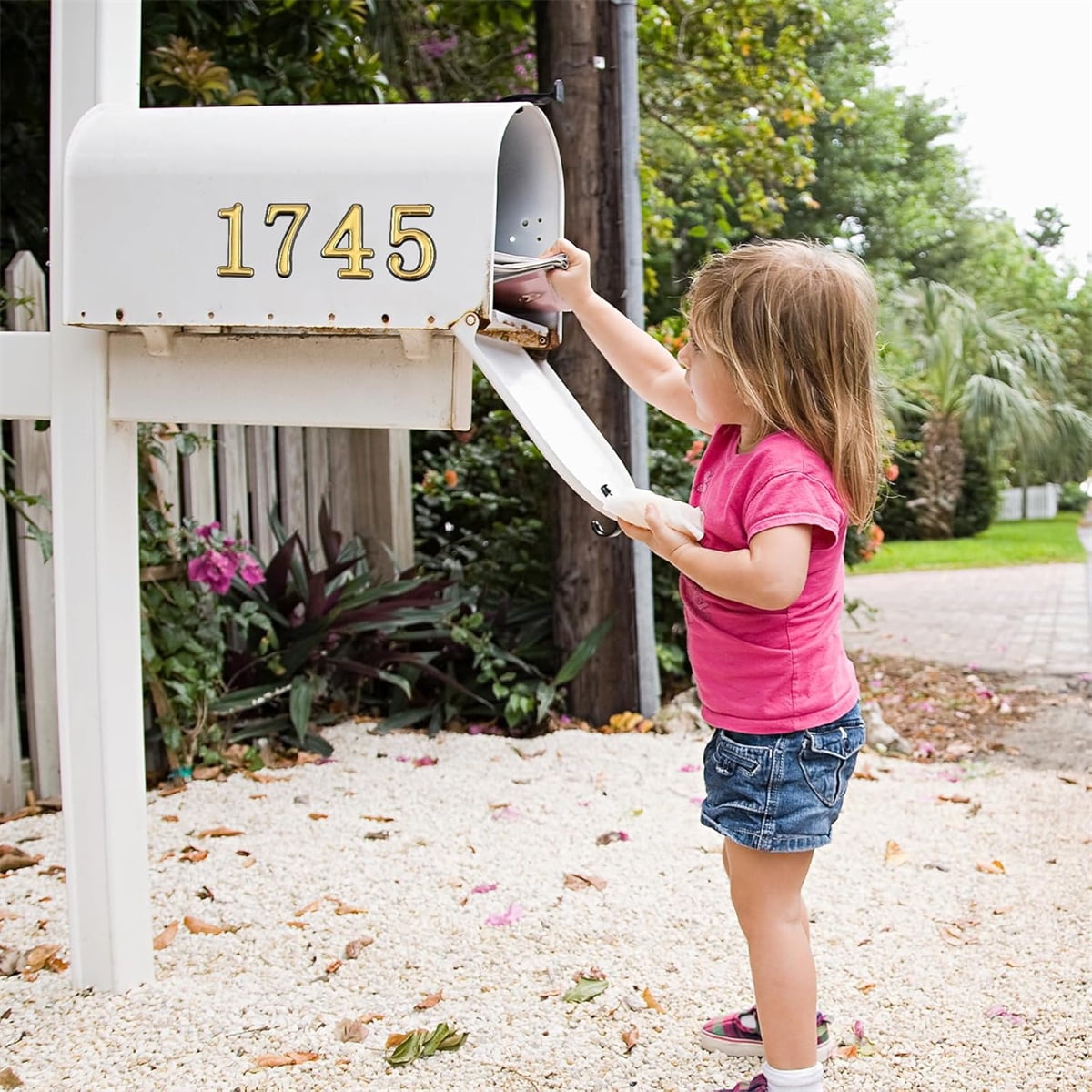 2 Inch 3D Mailbox Numbers for Outside,Tutuviw 0-9 Gold House Numbers for Mailbox,Self-Adhesive Mailbox Numbers,Door Address Numbers Stickers for Outside Apartment House Room Office Trash Bins (Gold)