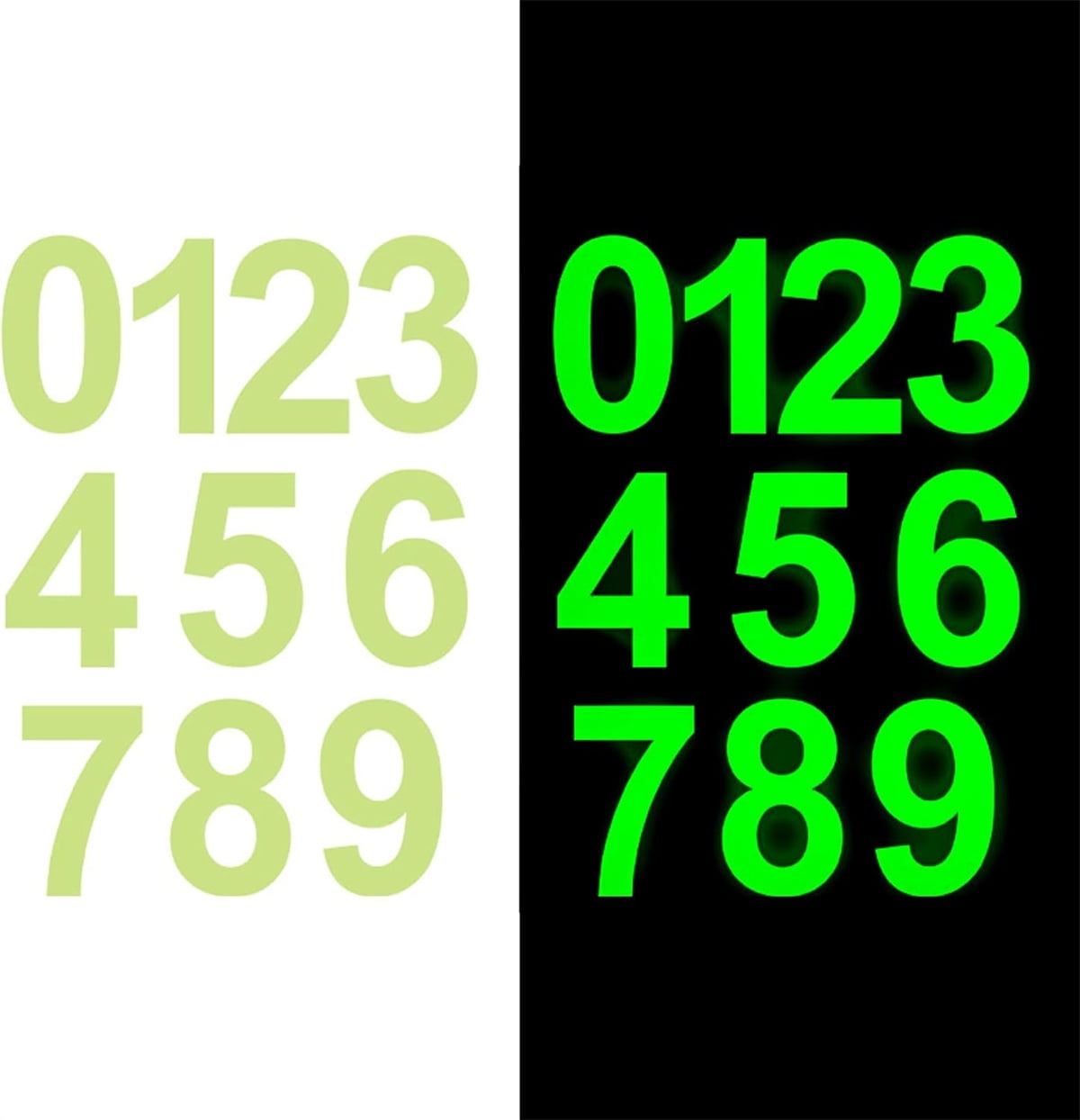 Tutuviw 30 Pcs Glow-in-Dark Mailbox Number Stickers,Reflective Number Mailbox Decals,Waterproof Vinyl Stickers for Signs,Door,Cars,Trucks Home,Business,Address (0-9 Numbers)