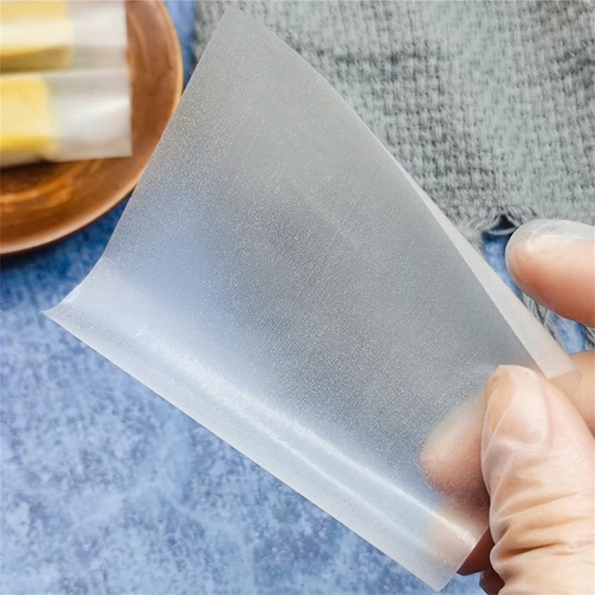 Edible Glutinous Rice Paper Tutuviw 1200Pcs Candy Coated Wrapping Paper Edible Candy Wrappers Sheets,Edible Wafer Paper,Transparent Rice Paper for Homemade Tanghulu Wrapper (2.6x3.2in)