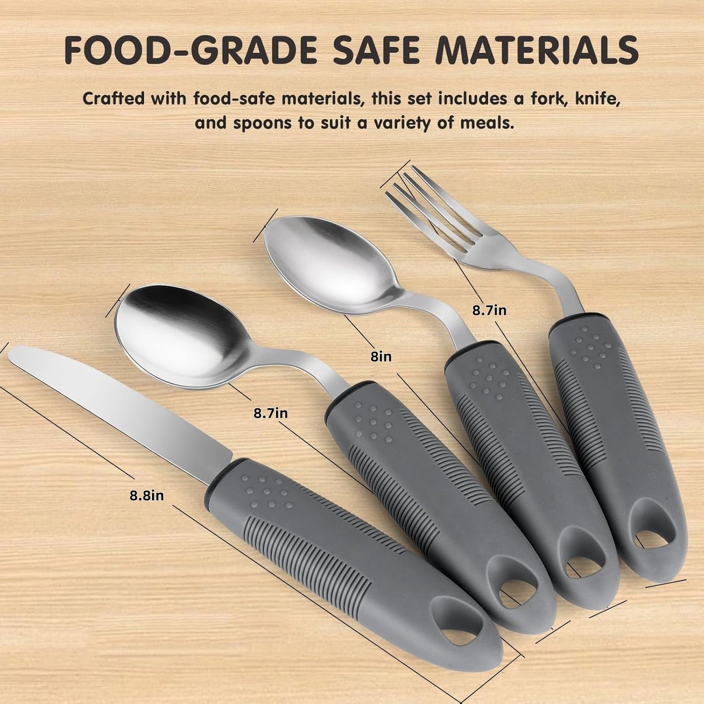 Special Supplies Adaptive Utensils,QZS Parkinsons Utensils for Tremors and Parkinsons Patients,Easy Grip Weighted Silverware for Hand Tremors