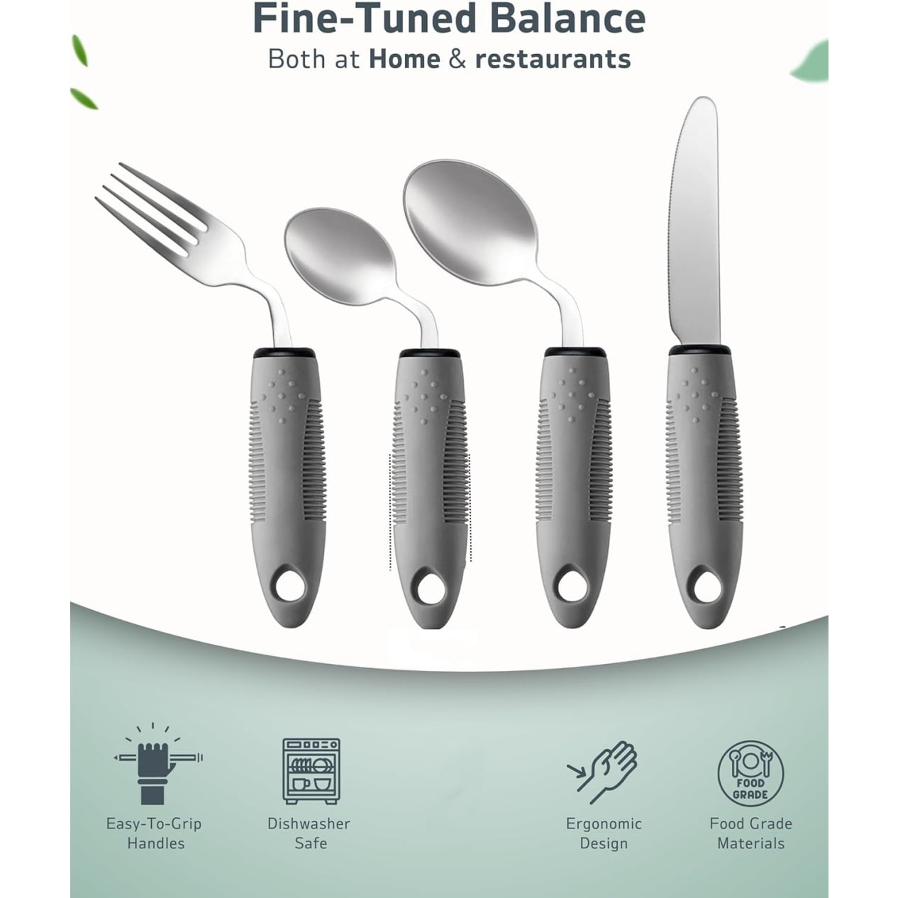 Special Supplies Adaptive Utensils,QZS Parkinsons Utensils for Tremors and Parkinsons Patients,Easy Grip Weighted Silverware for Hand Tremors