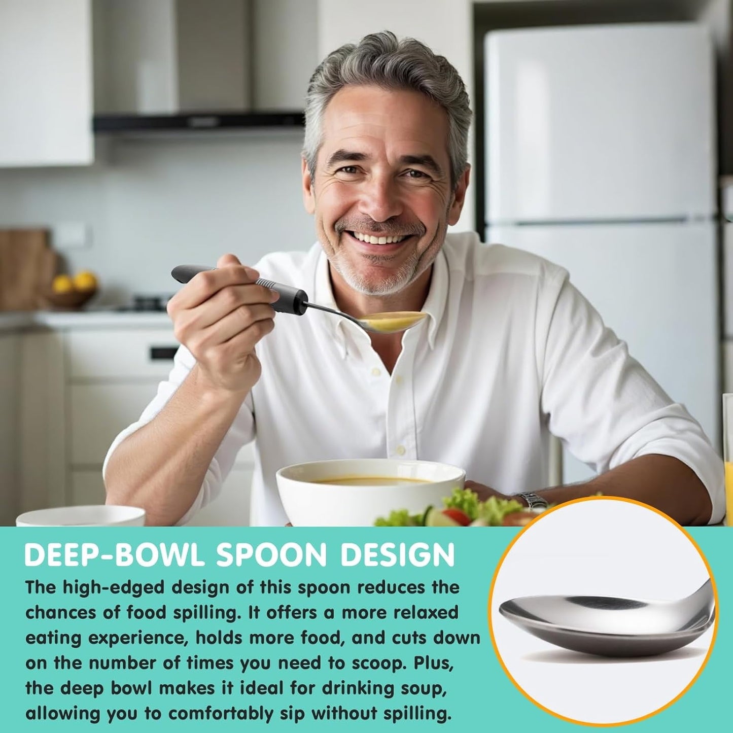Special Supplies Adaptive Utensils,QZS Parkinsons Utensils for Tremors and Parkinsons Patients,Easy Grip Weighted Silverware for Hand Tremors