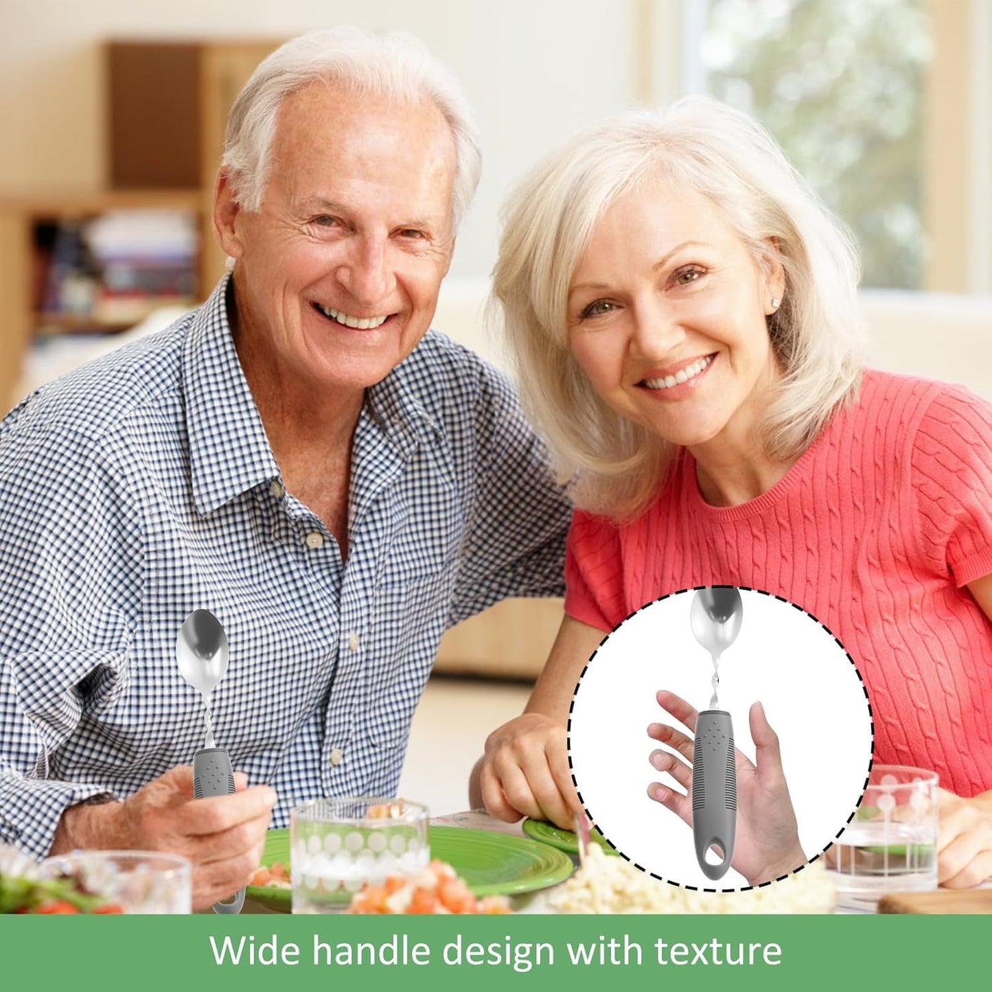 Special Supplies Adaptive Utensils,QZS Parkinsons Utensils for Tremors and Parkinsons Patients,Easy Grip Weighted Silverware for Hand Tremors