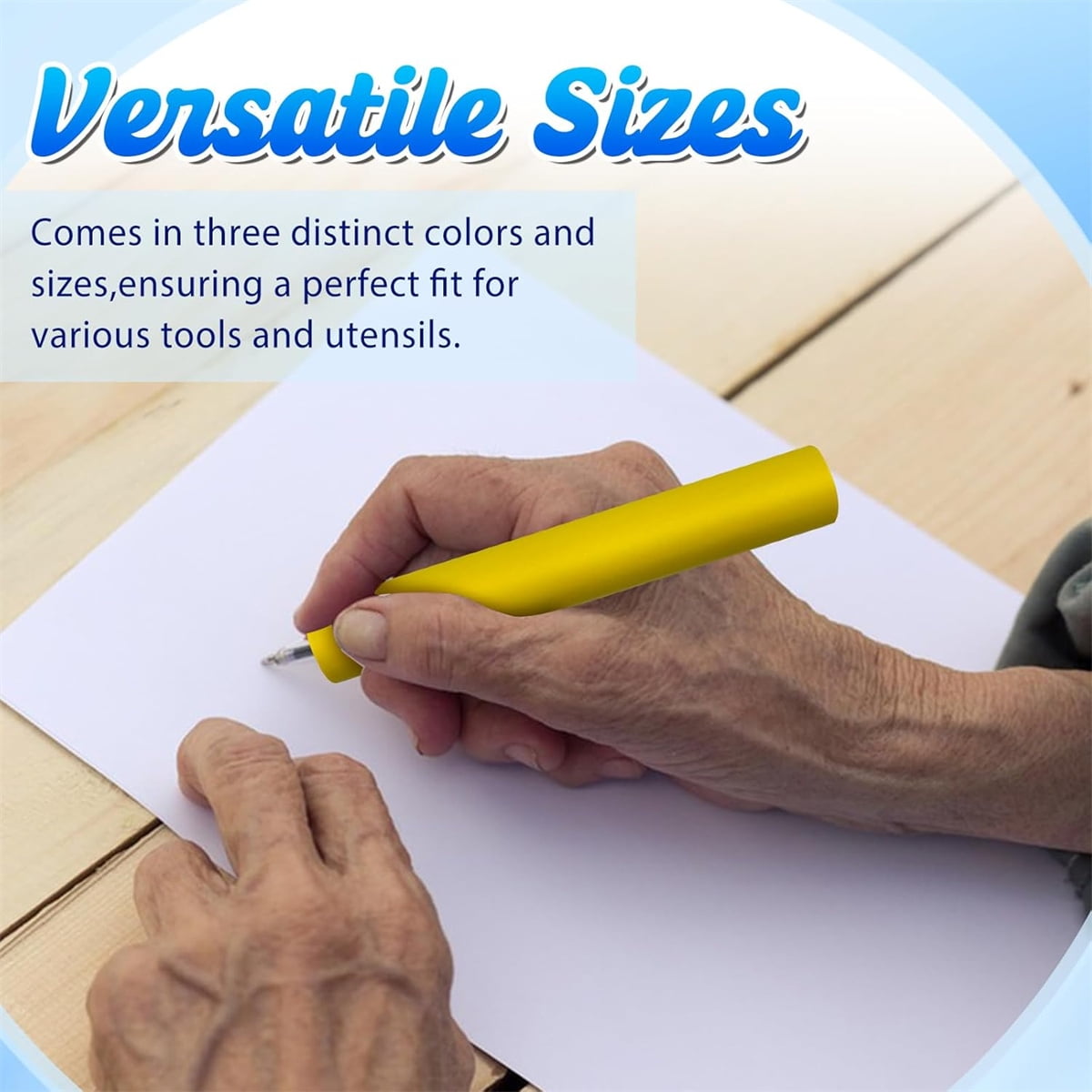 Tutuviw 6 Pcs Foam Grip Tubing for Utensils,8" Non Slip Foam Handles,Foam Tubing for Handle Grip for Pens & Tools,3 Sizes Adaptive Utensils Grip for Elderly/Handicapped/Dexterity(Cut to Length)