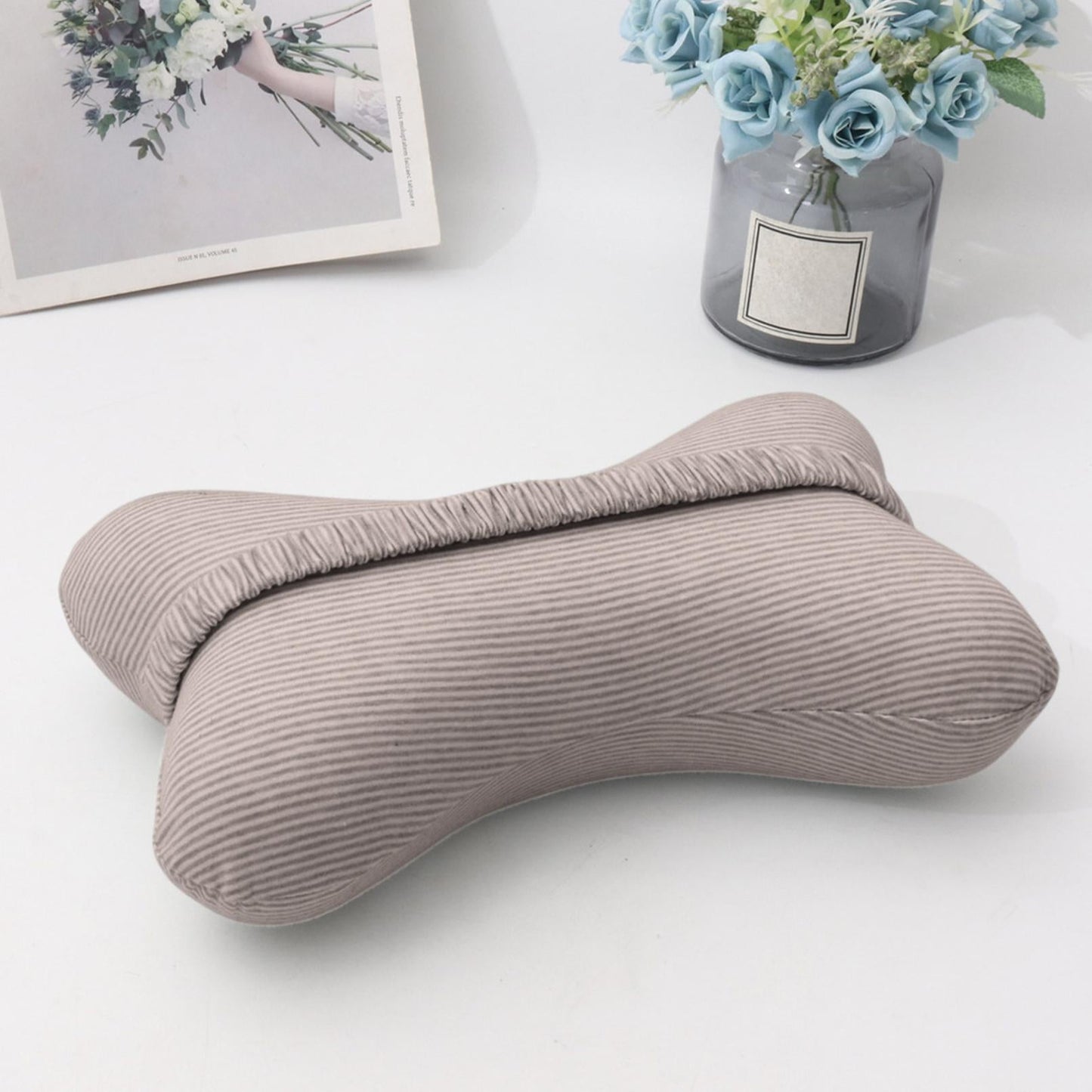 Clearance! Upgraded Dog Bone Shaped Travel Neck Pillows with Washable Removable Cover Memory Foam Car Bus Truck Driving Comfort Head Rest Support 10" A Coffee/10"