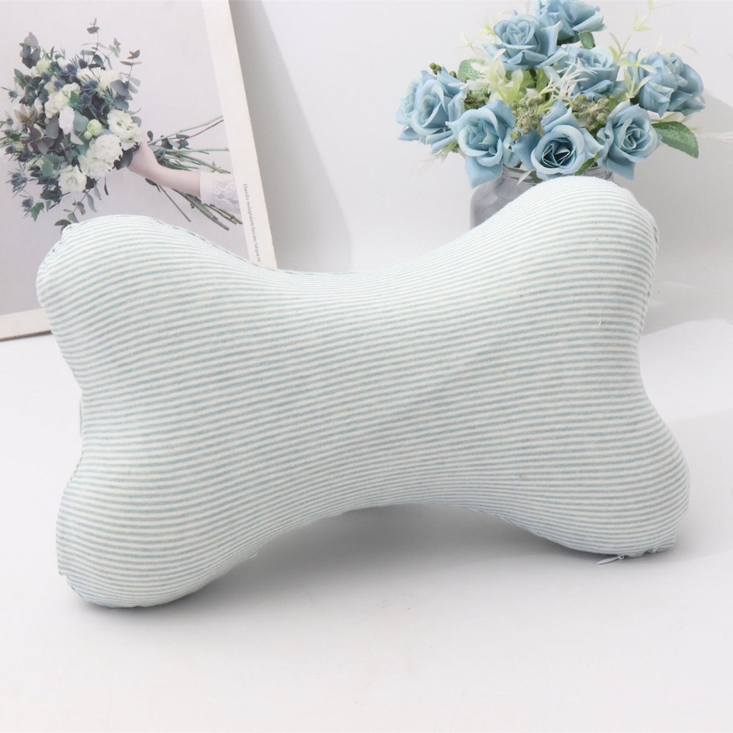 Clearance! Upgraded Dog Bone Shaped Travel Neck Pillows with Washable Removable Cover Memory Foam Car Bus Truck Driving Comfort Head Rest Support 10" A Green/10"