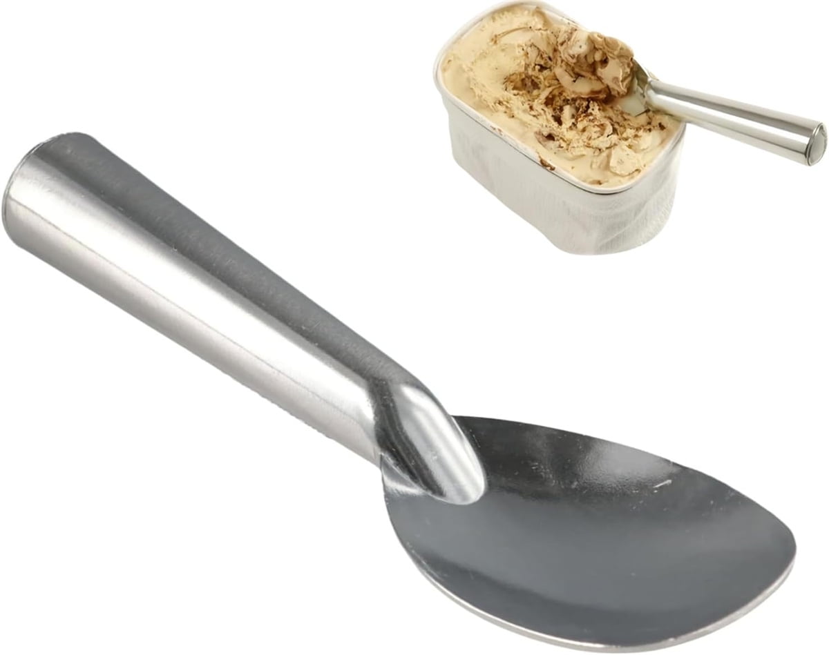 QZS Kitchen Anti-Freeze Ice Cream Spade,Aluminum Alloy Ice Cream Paddle with Comfortable Handle,Dessert Spade for Indoor and Outdoor Use,1Pack
