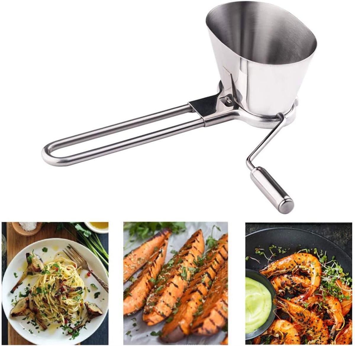Tutuviw Manual Stainless Steel Parsley Shredder,Pepper Grinder,Herb Roller Mincer,Handheld Spice Grinder,Versatile Kitchen Tool for Herbs Vegetables Spices,Easy Hand-crank for Quick Cutting/Mincing