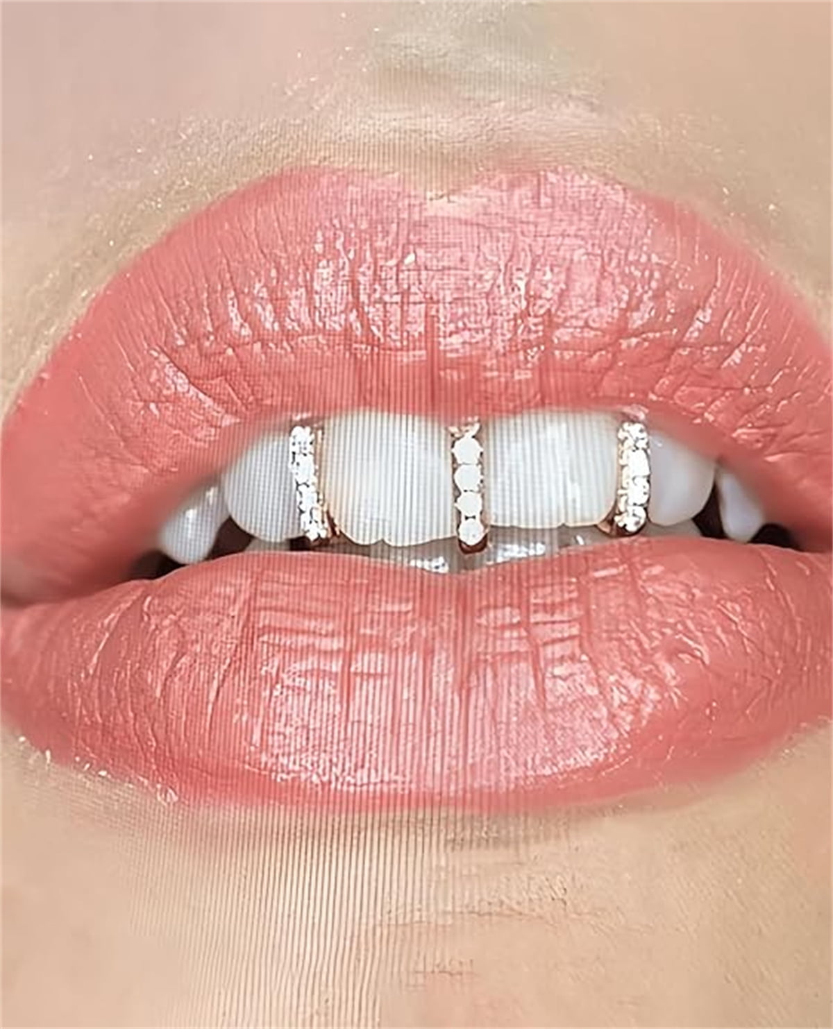 Tutuviw 6Pcs 18K Gold Plated Hip Hop Teeth,Hip Hop Teeth Grillz Set for Men Women,Hip Hop Grills for Your Teeth Top and Bottom,Rapper Costume Cosplay Teeth Jewelry and Accessories