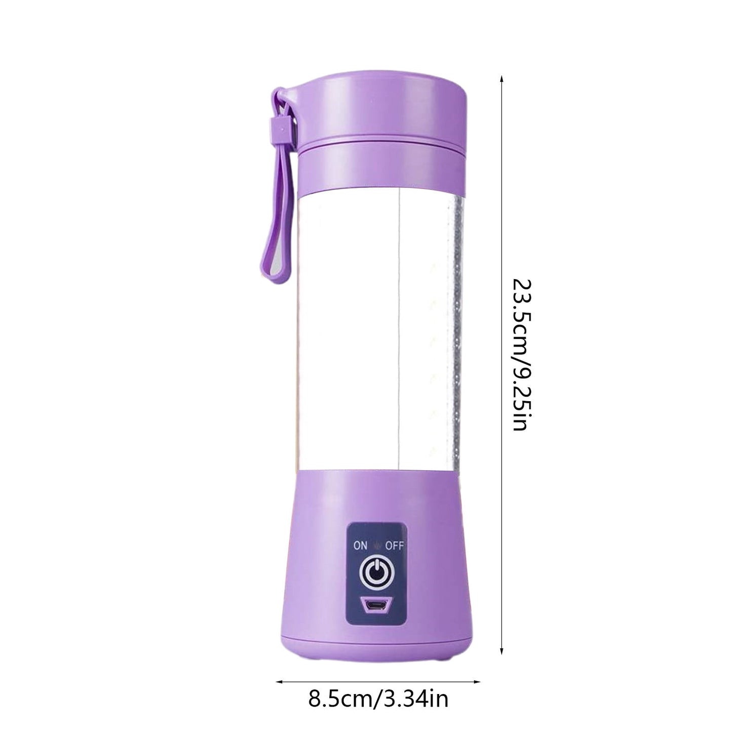 Portable Electric USB Juicer Blender Cup, Mini Blender for Shakes, Smoothies and Juice, USB Rechargeable Blenders with 6 Blades, Handheld Blenders, for Sports Travel and Outdoors Purple