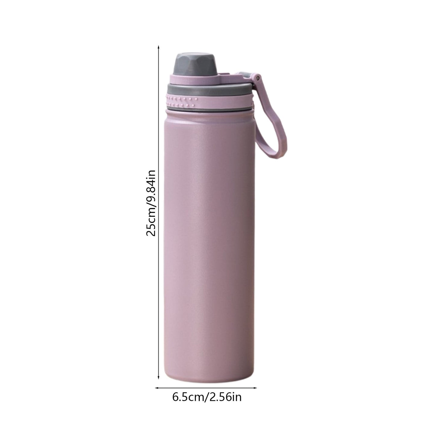 Insulated Water Bottle, Stainless Steel Vacuum Insulated Water Bottle, Sport Bottle with Leak Proof Lid and Handle, Space Kettle Men and Women, Large Capacity Sports Water Bottle Purple