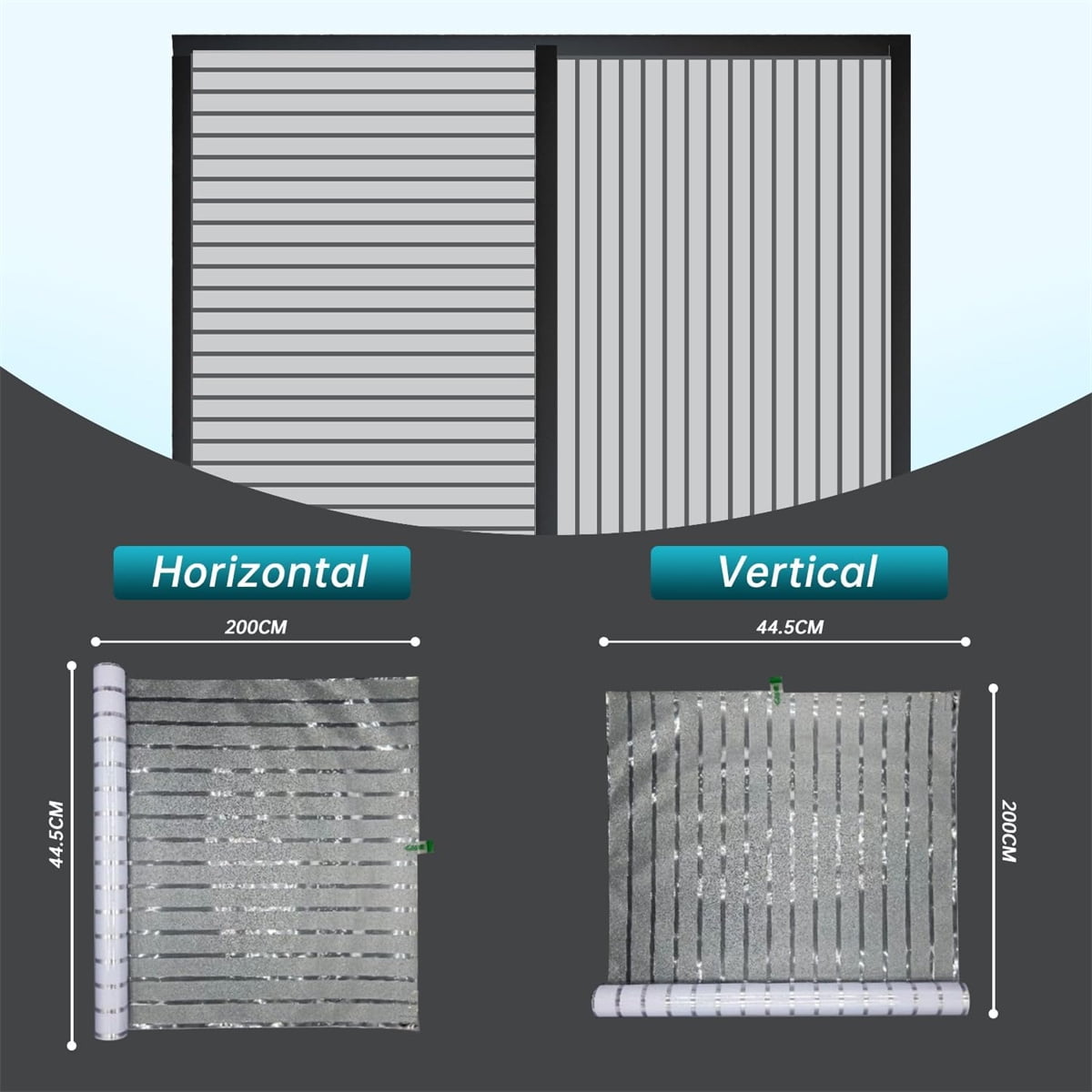 Tutuviw Privacy Window Film Frosted Glass Window Film 17.5 x 78.7 in No Glue Window Static Cling Glass Door Film Anti-UV Glass Films Strips Frosted Sliding Window Covering Stickers for Home Office
