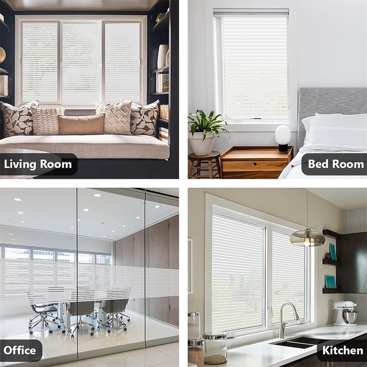 Tutuviw Privacy Window Film Frosted Glass Window Film 17.5 x 78.7 in No Glue Window Static Cling Glass Door Film Anti-UV Glass Films Strips Frosted Sliding Window Covering Stickers for Home Office