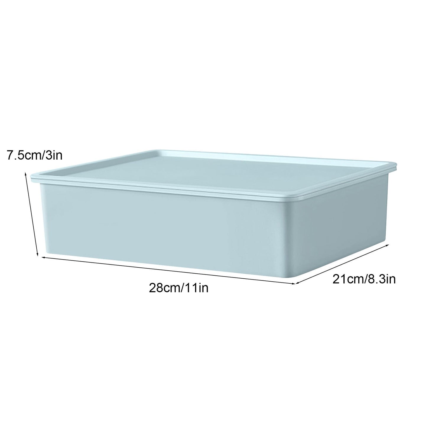Sock Underwear Drawer Organzier Divider, 15 Compartments Removable Divided Plastic Storage Bin with Lid, Storage Organizer Sock Holders Organizers for Scarves Ties Belts(White) Blue