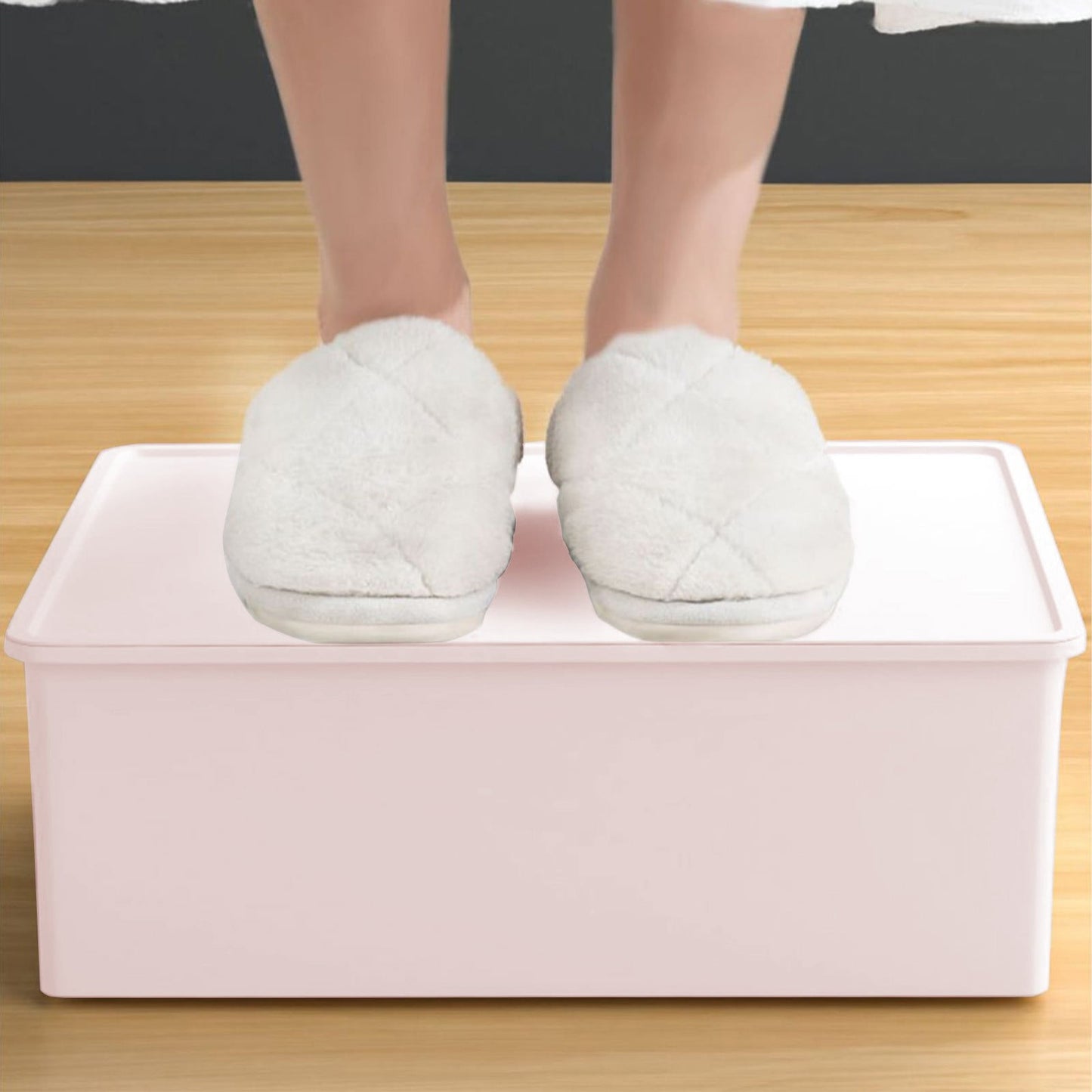 Sock Underwear Drawer Organzier Divider, 15 Compartments Removable Divided Plastic Storage Bin with Lid, Storage Organizer Sock Holders Organizers for Scarves Ties Belts(White) Pink