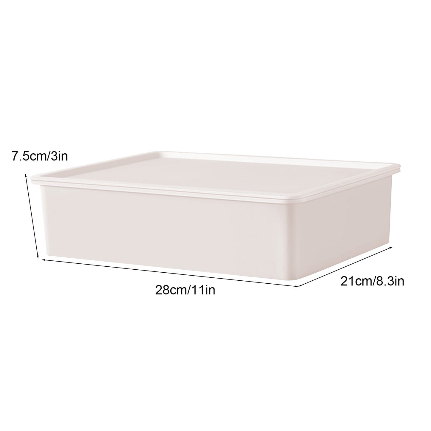 Sock Underwear Drawer Organzier Divider, 15 Compartments Removable Divided Plastic Storage Bin with Lid, Storage Organizer Sock Holders Organizers for Scarves Ties Belts(White) White