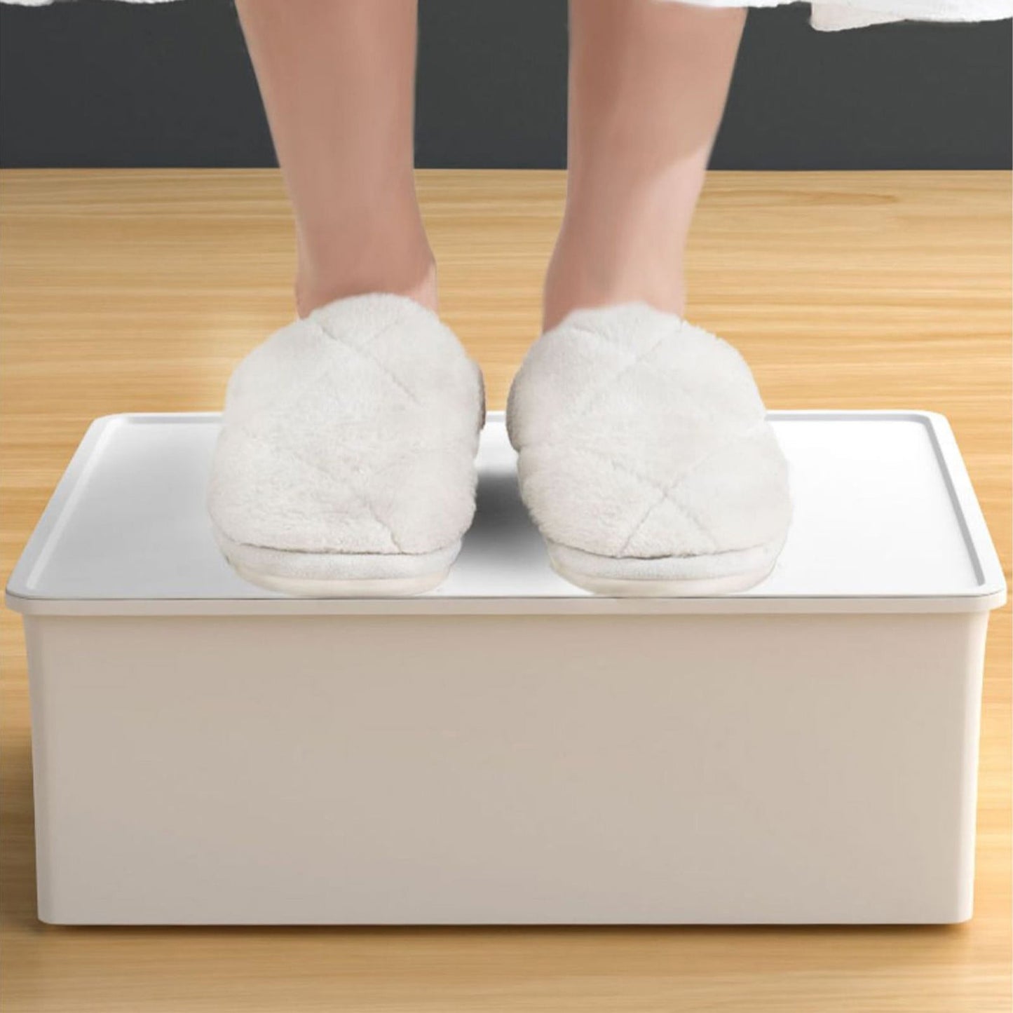 Sock Underwear Drawer Organzier Divider, 15 Compartments Removable Divided Plastic Storage Bin with Lid, Storage Organizer Sock Holders Organizers for Scarves Ties Belts(White) White