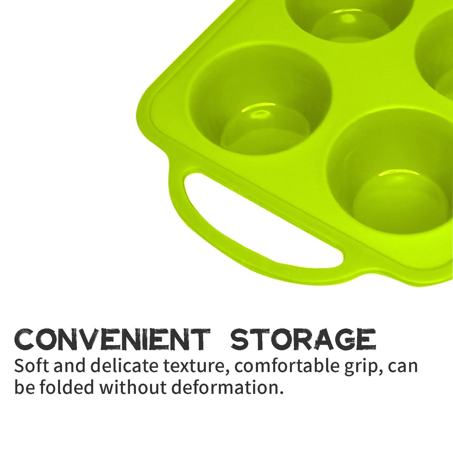 Jumbo Silicone Muffin Pan, Non-stick Large Silicone Cupcake Pan with Handles 6 Cup, Silicon Muffin Tin Tray for Baking, Egg Bites, Cupcake Mold, Cake and Pan Nonstick Baking Molds, BPA Free Red Green