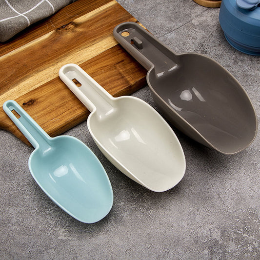 Set of 3 Scoops for Canisters, Plastic Flour Scoop, Multi Purpose Plastic Kitchen Scoops, Ice Scooper for Flour, Powders, Dry Foods, Candy, Popcorn, Coffee Beans Pet Food Multicolor