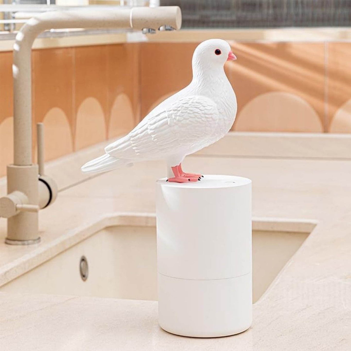 Pigeon Automatic Induction Foam Hand Washer, Foam Soap Dispenser, Soap Dispenser, Touchless Soap Dispenser, Automatic Soap Dispenser, for Kitchen Bathroom White