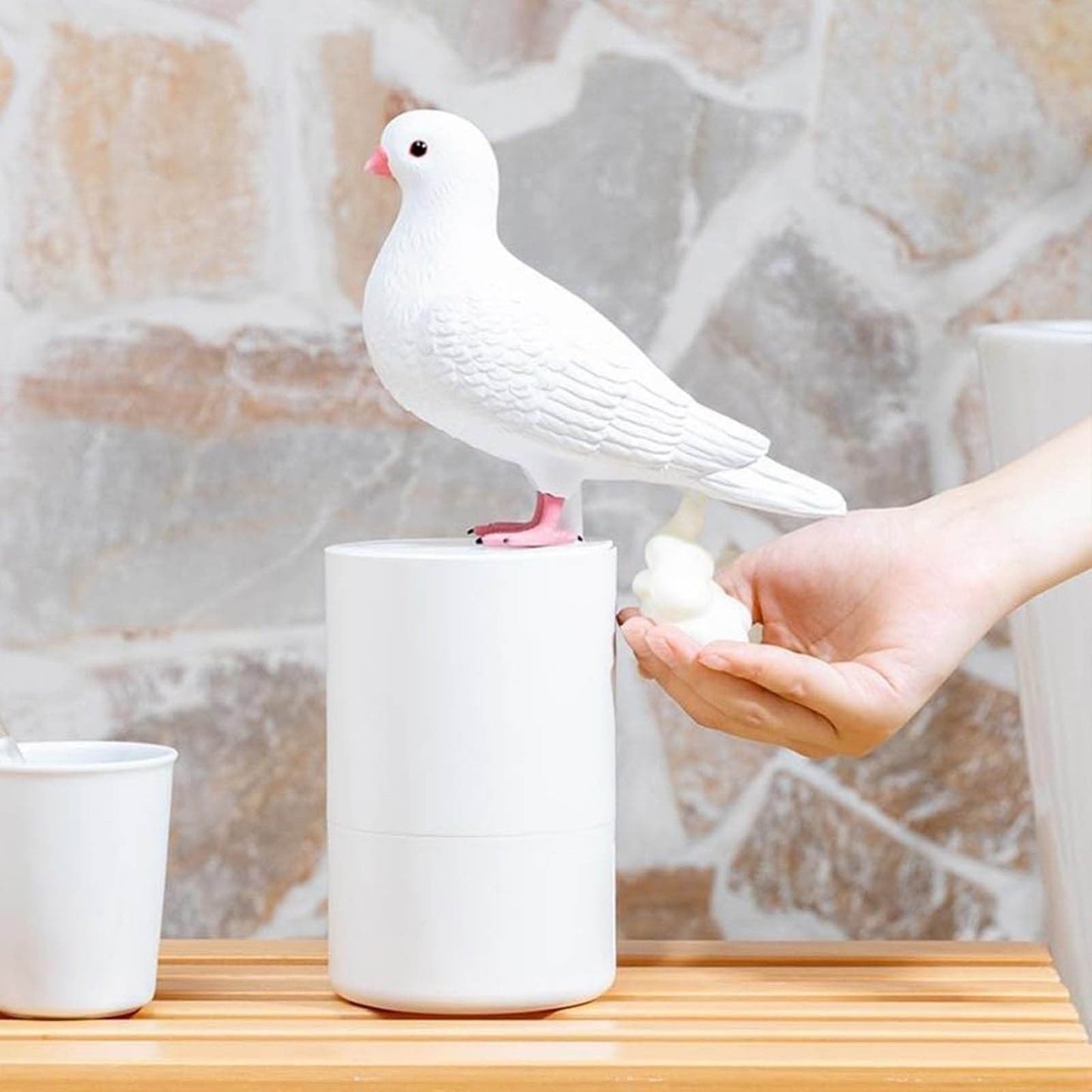 Pigeon Automatic Induction Foam Hand Washer, Foam Soap Dispenser, Soap Dispenser, Touchless Soap Dispenser, Automatic Soap Dispenser, for Kitchen Bathroom White