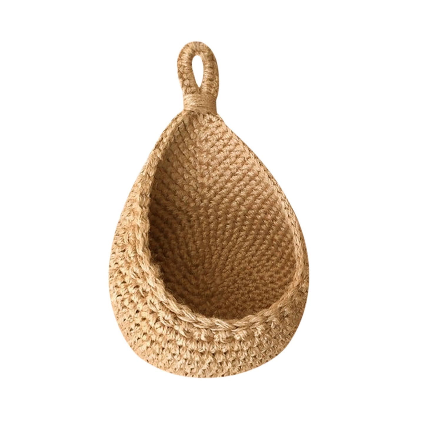 Hanging Wall Basket, Teardrop Hanging Baskets with Hanging Ring for Home Indoor Decoration, Hanging Plant Pot Holder, Vegetable Fruit Storage Baskets for Kitchen Wall Restaurant Balcony Garden E