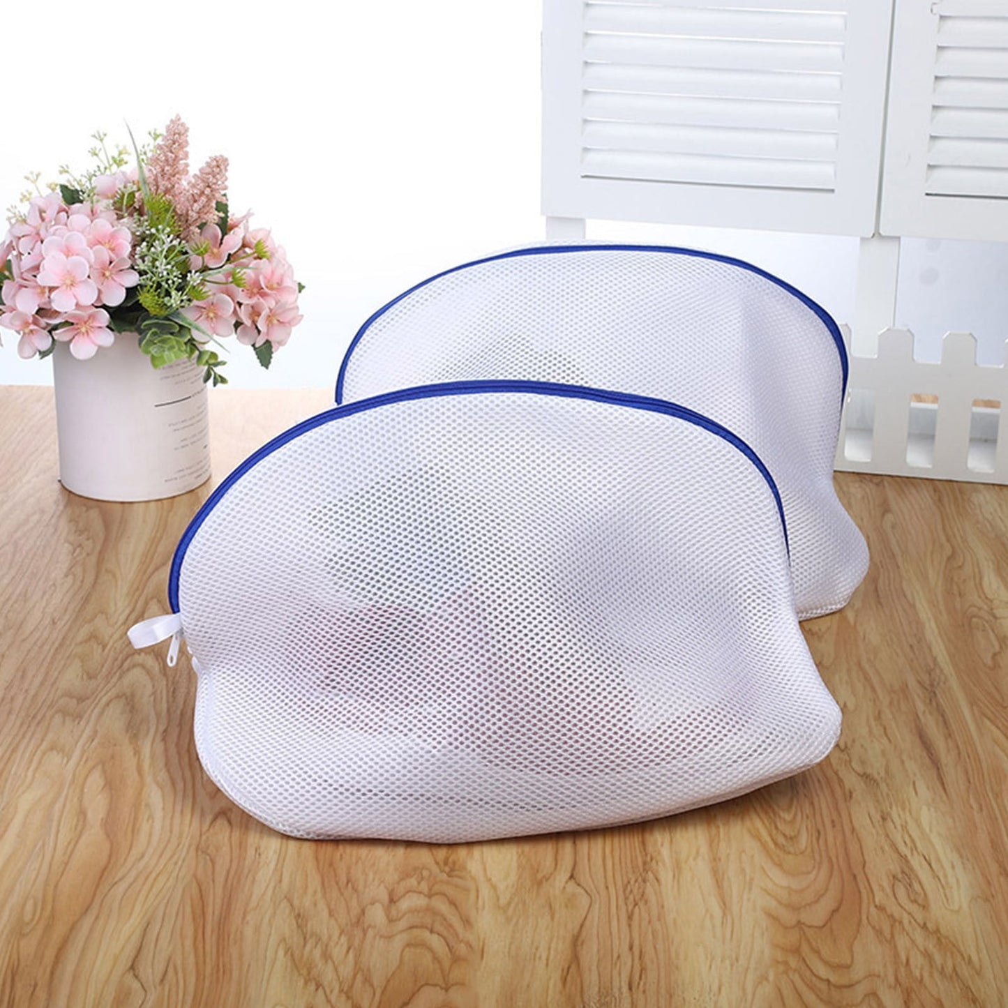 Shoe Wash Bag, Mesh Laundry Bag with Zipper, Portable Washable Shoe Storage Pouch Cleaning Laundry Bag for Sneakers Sock Toys Slipper S