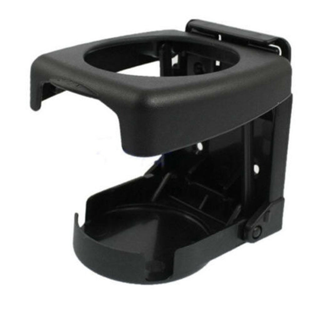 Fold-Up Drink Holder, Folding Automotive Cup Holders, Universal Car VAN Folding Cup Drink Holders, Beverage Stand Rack, Vehicle Marine RV Cup Rack, for Car Truck Boat Van Black