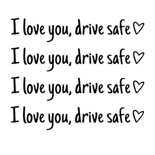 4Pcs I Love You Driving Safe Mirror Sticker, Drive I You Rearview Decal, I Love You Drive Safe Sticker, Rear View Mirror Decal, Car Stickers Decal, Bumper Stickers, Car Accessories Pink