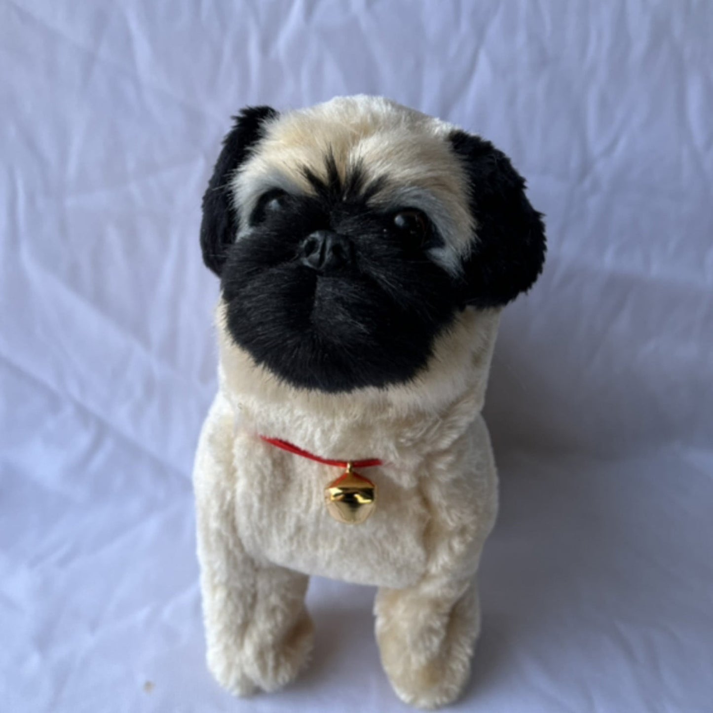 Simulation Dog Toy, Lifelike Stuffed Interactive Pet Toy, Stuffed Animals Electronic Puppy with Sound & Movable Limbs, for Birthday Party Holiday Gift Home Decor Beige