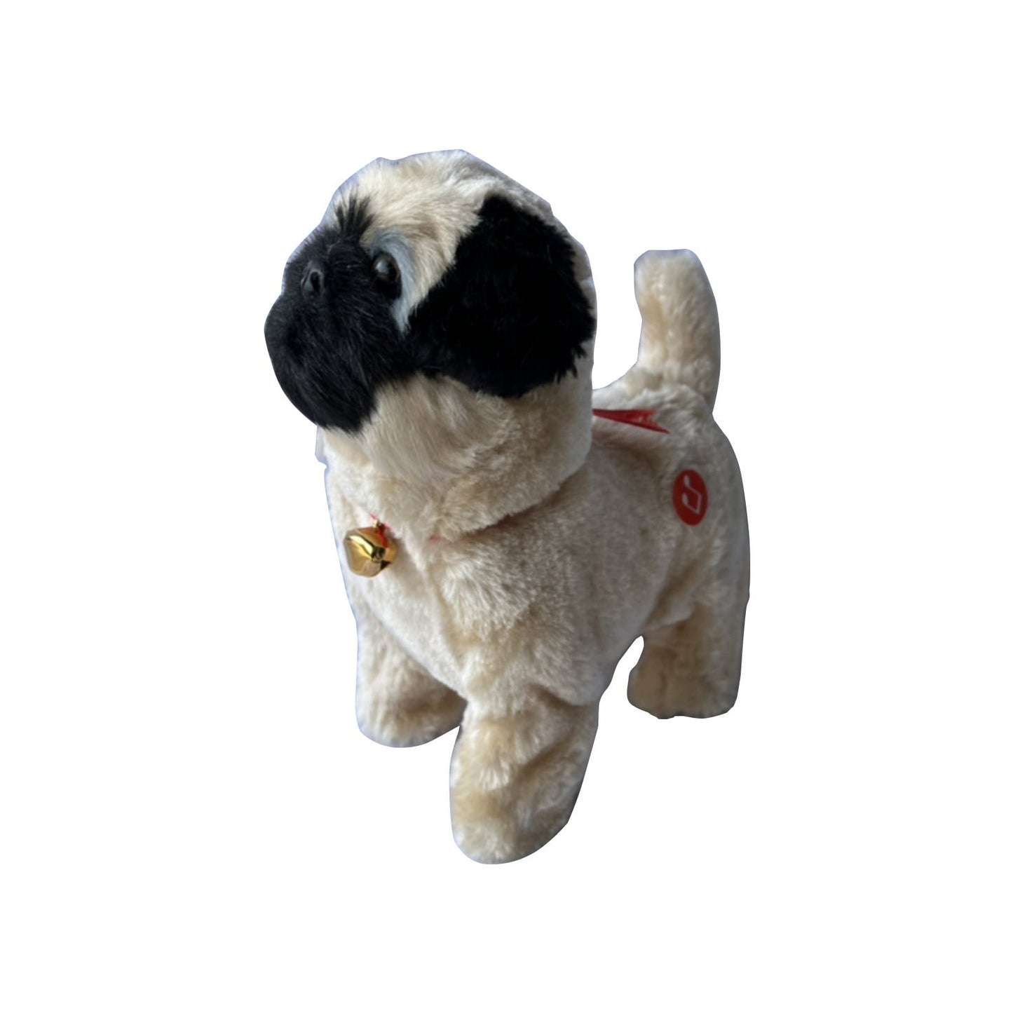 Simulation Dog Toy, Lifelike Stuffed Interactive Pet Toy, Stuffed Animals Electronic Puppy with Sound & Movable Limbs, for Birthday Party Holiday Gift Home Decor Beige