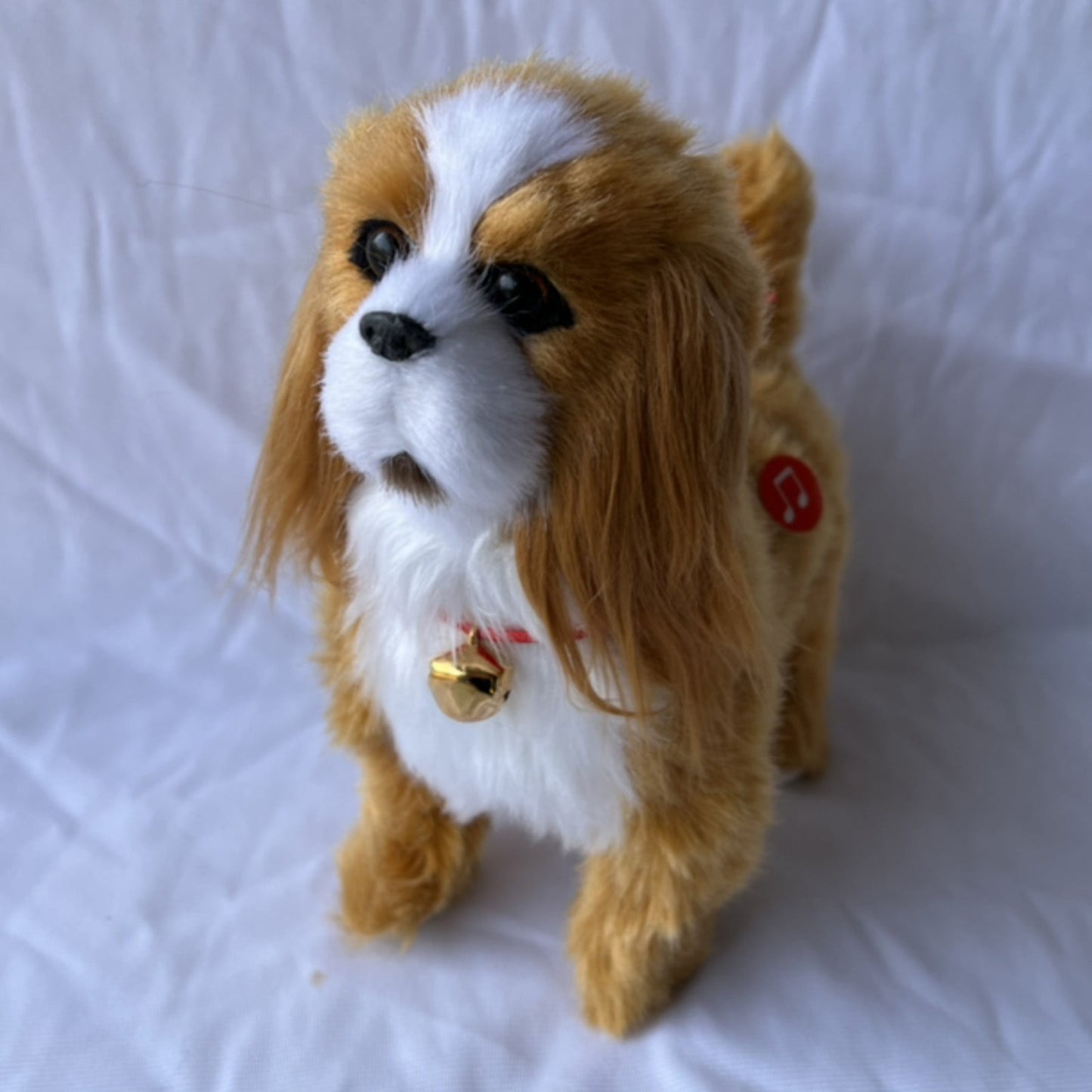 Simulation Dog Toy, Lifelike Stuffed Interactive Pet Toy, Stuffed Animals Electronic Puppy with Sound & Movable Limbs, for Birthday Party Holiday Gift Home Decor Brown