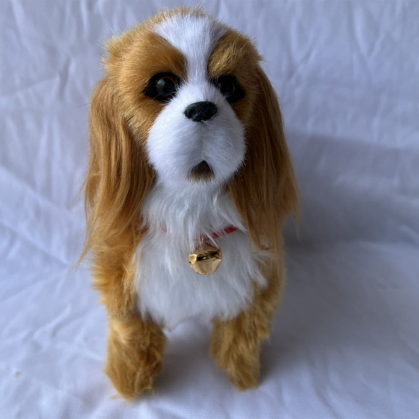 Simulation Dog Toy, Lifelike Stuffed Interactive Pet Toy, Stuffed Animals Electronic Puppy with Sound & Movable Limbs, for Birthday Party Holiday Gift Home Decor Brown