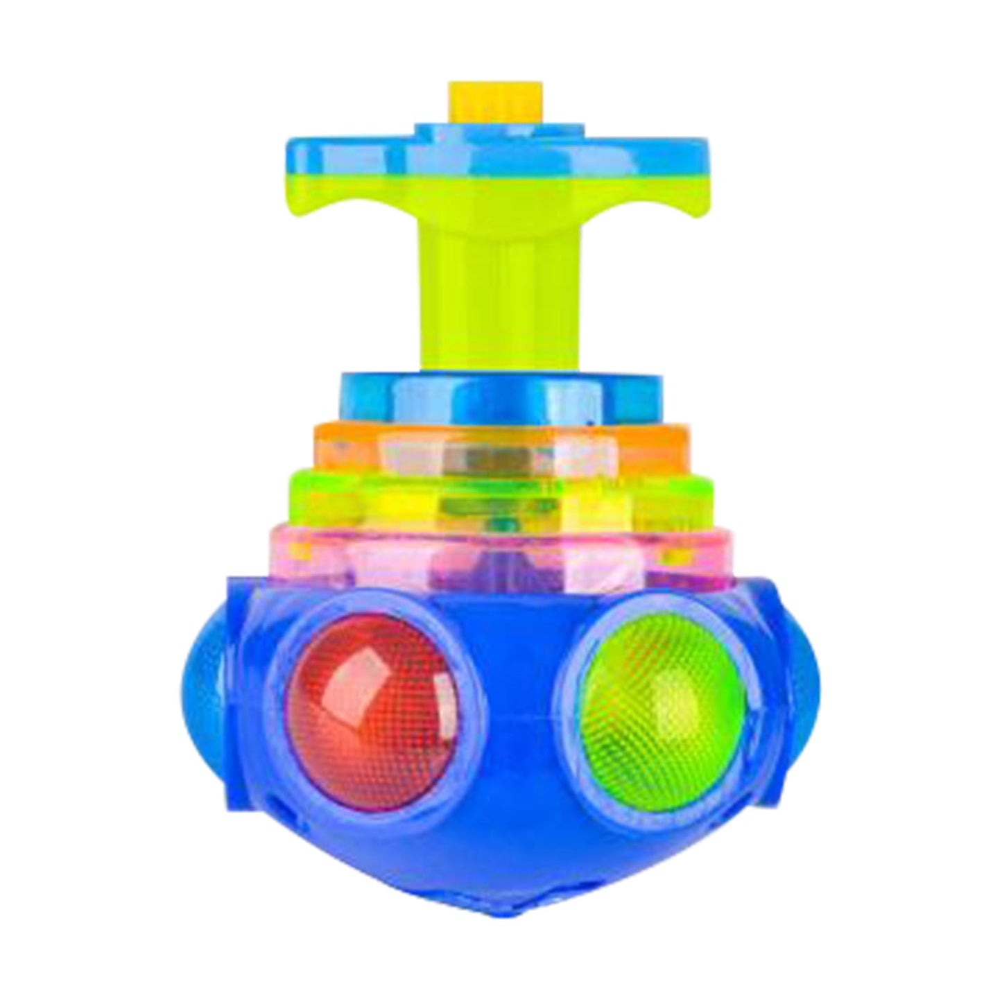 Light Up Spinning Tops Toys, LED Light Up Flashing Music Spinning Tops, Electrical Flashing Tops for Party Birthday Holiday Gift Blue