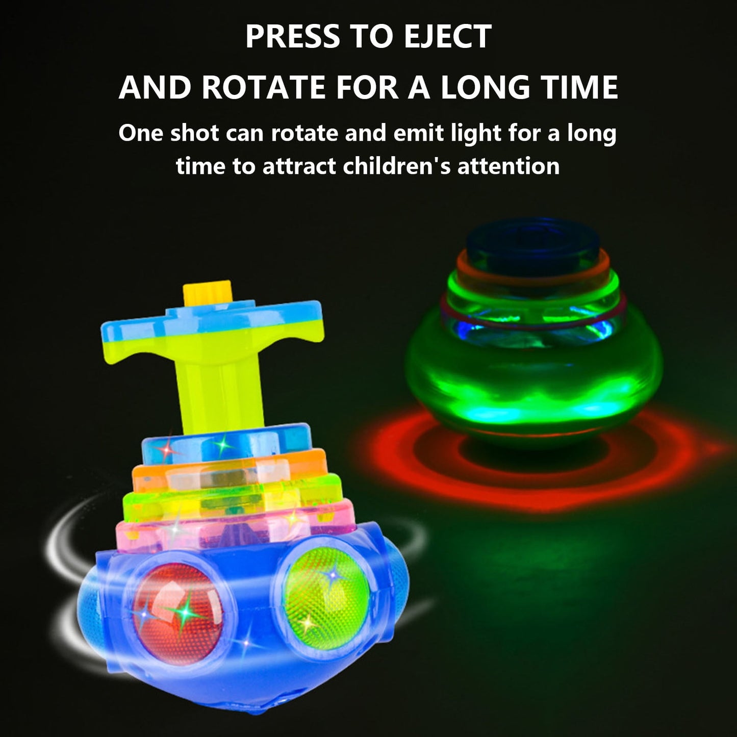 Light Up Spinning Tops Toys, LED Light Up Flashing Music Spinning Tops, Electrical Flashing Tops for Party Birthday Holiday Gift Blue