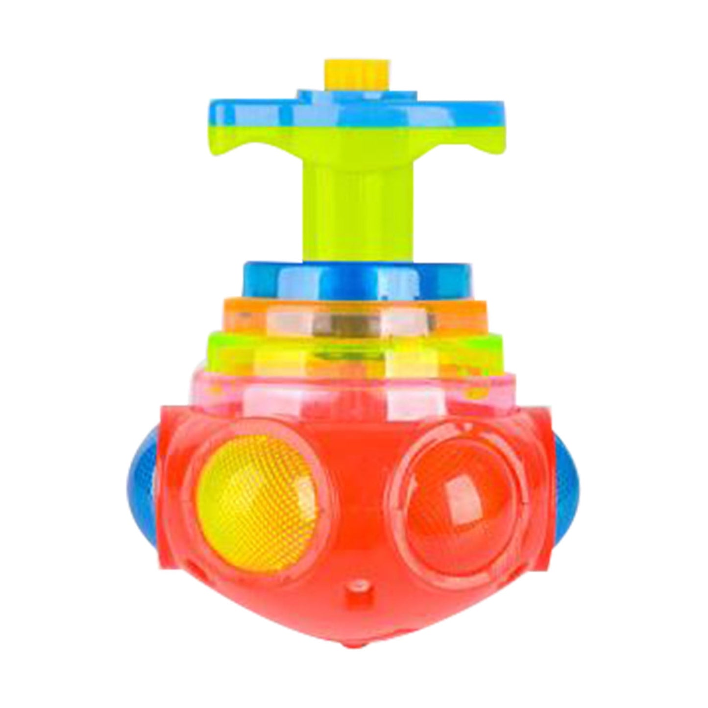 Light Up Spinning Tops Toys, LED Light Up Flashing Music Spinning Tops, Electrical Flashing Tops for Party Birthday Holiday Gift Red
