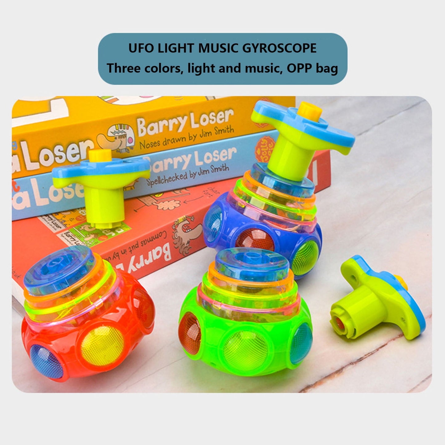 Light Up Spinning Tops Toys, LED Light Up Flashing Music Spinning Tops, Electrical Flashing Tops for Party Birthday Holiday Gift Red