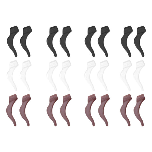 24Pcs Silicone Slip Ear Hook,Eyeglass Retainer,Anti Slip Ear Grips Hook,Comfortable and Durable Glasses Accessories for Sports,Reading,Outdoor Activities,and Daily Use,A B