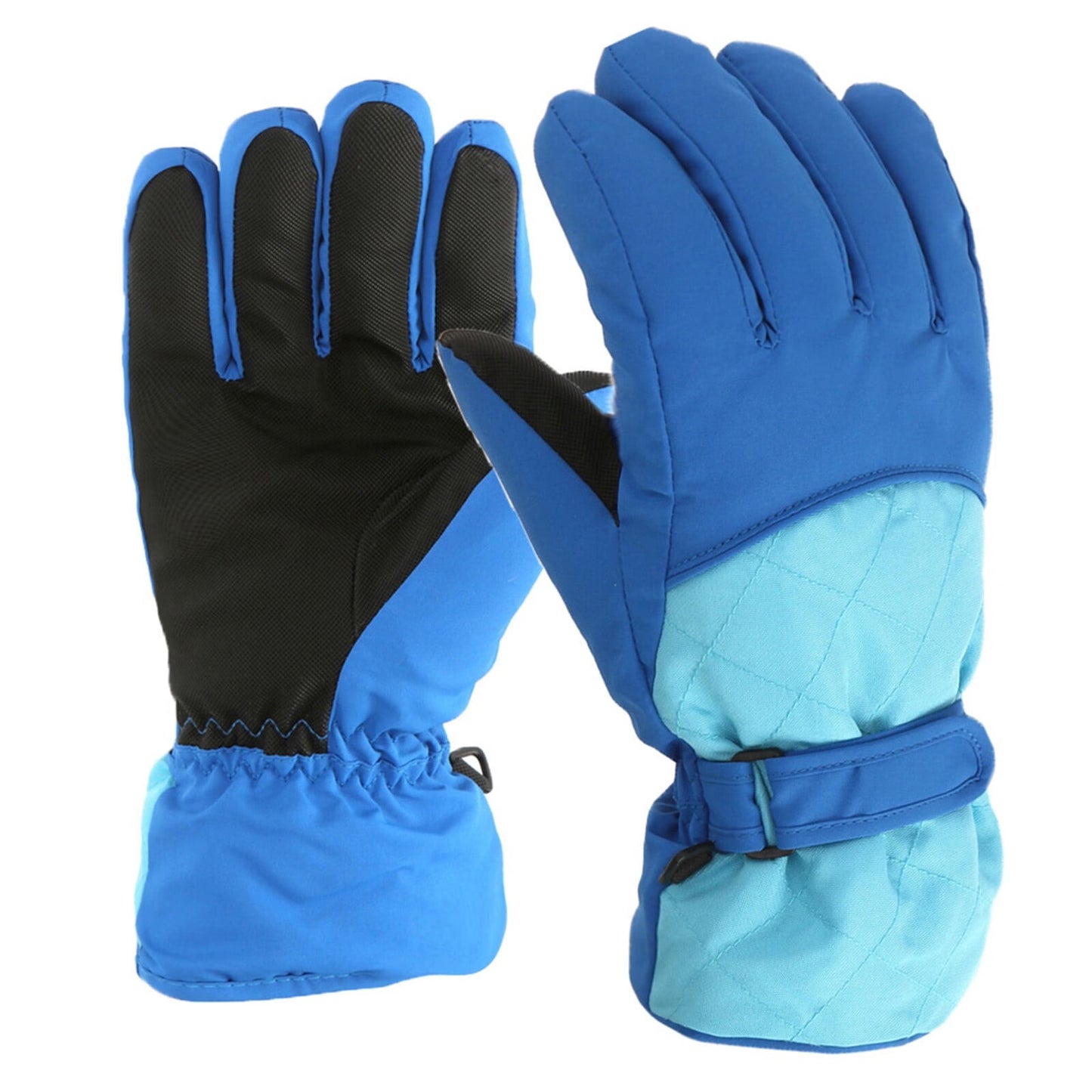GXWEA 2T Gloves Kids Waterproof Gloves Kids Gloves Winter Gloves Thick Gloves Stretchy Warm Gloves Boys Girls 6-11 Year 10-16 Year AHA2 kids snow gloves Blue