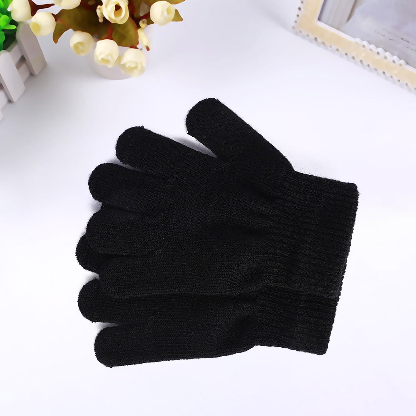 GXWEA 2T Gloves Kids Waterproof Gloves Kids Gloves Winter Gloves Thick Gloves Stretchy Warm Gloves Boys Girls 6-11 Year 5-12 years AHA3 kids snow gloves Black