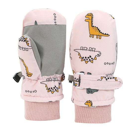 GXWEA 2T Gloves Kids Waterproof Gloves Kids Gloves Winter Gloves Thick Gloves Stretchy Warm Gloves Boys Girls 6-11 Year 4-8 Years AHA5 kids snow gloves Pink