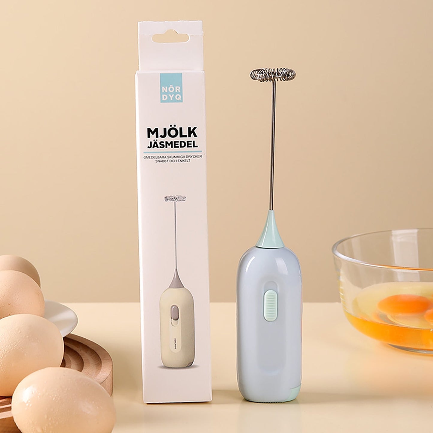 Handheld Stirrer, Electrical Stainless Steel Battery Operated Coffee Stirrer, Milk Frother Coffee Egg Mixers for Crafts Tumbler, DIY Making B