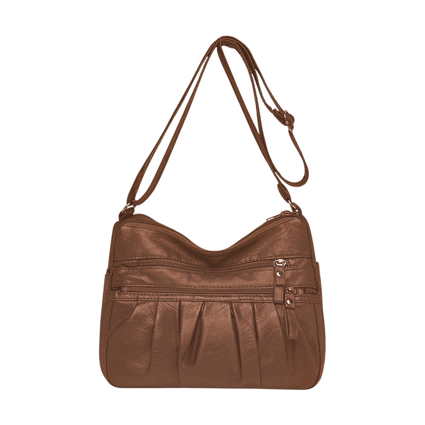 Crossbody Bags for Women, Pocketbooks Soft PU Leather Purses and Handbags, Multi Pocket Shoulder Bag, Multi Layer Fashionable Shoulder Women Bag, Shoulder Fashionable Pleated Bag Black