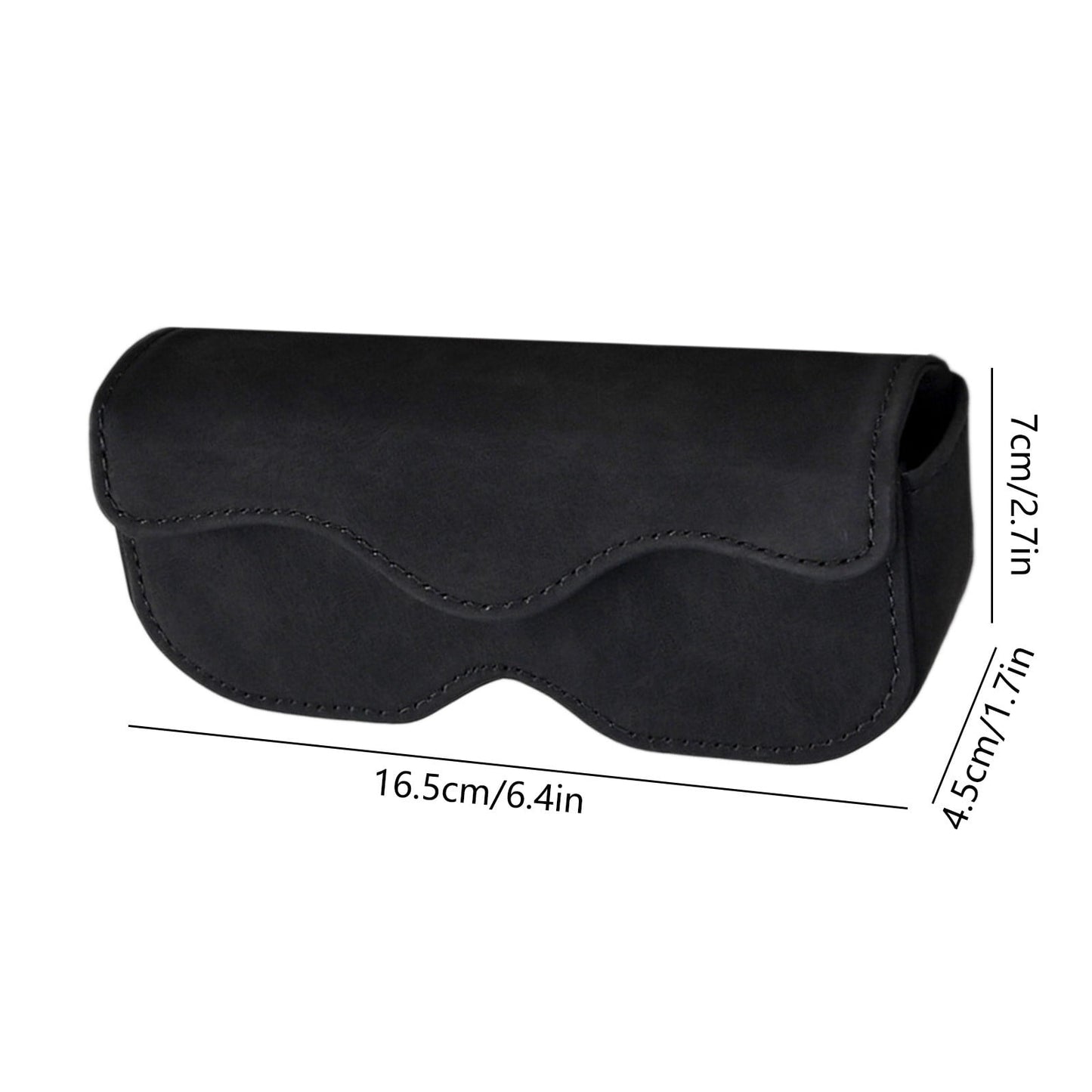 Sunglasses Holder for Car Sun Visor, Leather Auto Eyeglasses Storage Case with Hidden Closure, Protective Glasses Organizer Box, Vehicle Visor Accessories for Woman Man Black