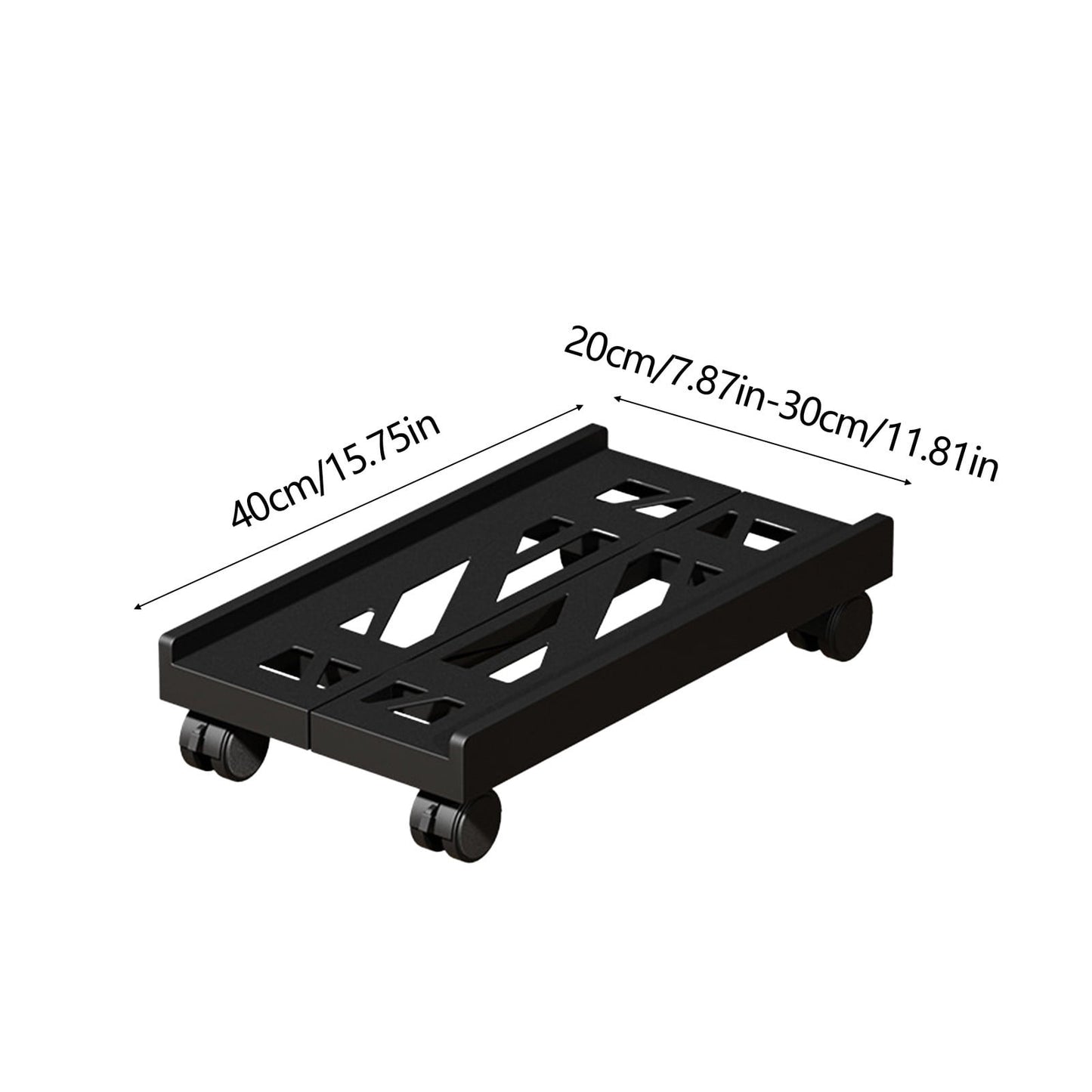 Adjustable Mobile CPU Stand, Ventilated Computer Tower Stand with 4 Caster Wheels, for PC Tower, Under Desk CPU Holder, PC Floor Cart Computer Riser for Gamers White