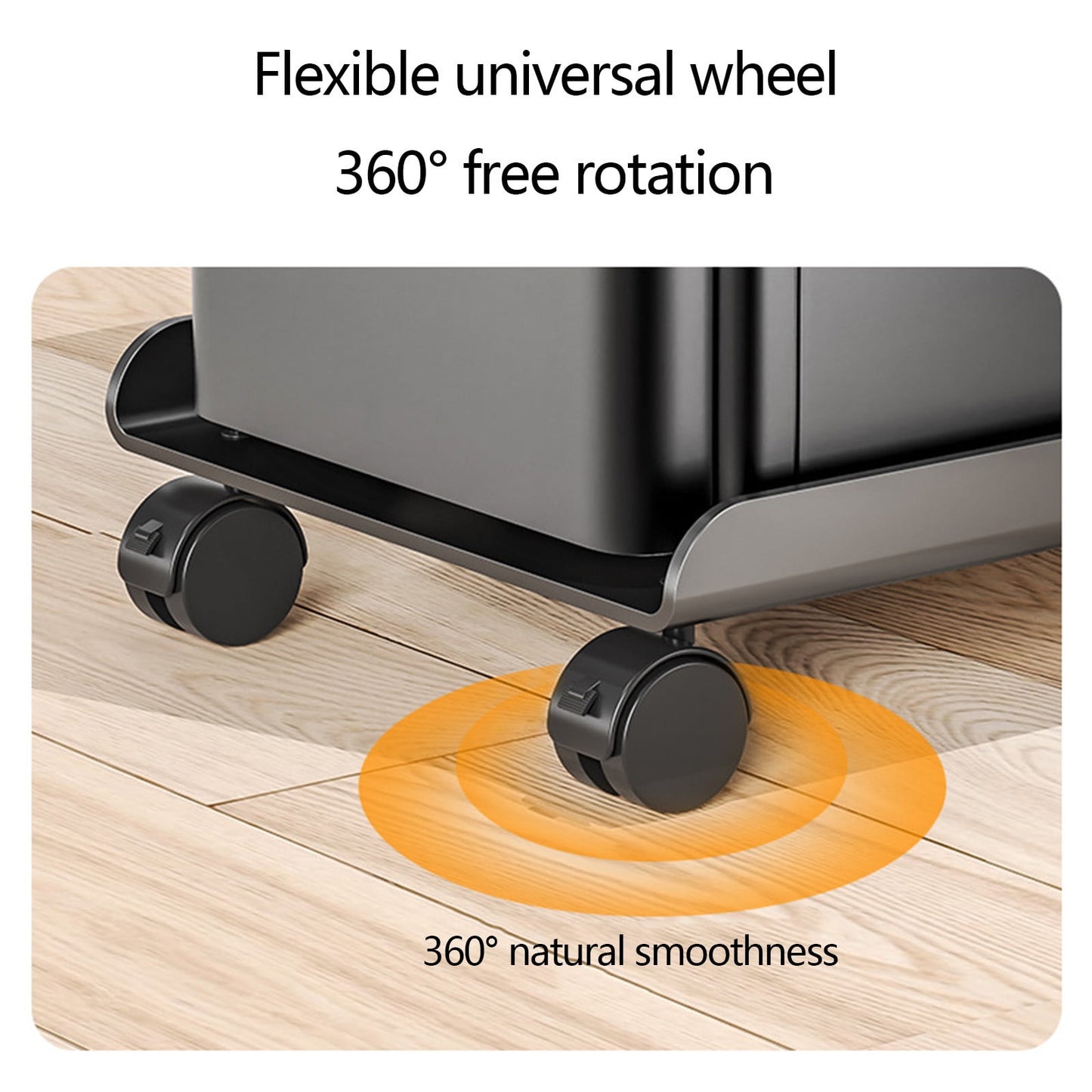 Adjustable Mobile CPU Stand, Ventilated Computer Tower Stand with 4 Caster Wheels, for PC Tower, Under Desk CPU Holder, PC Floor Cart Computer Riser for Gamers White